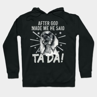 TaDa Vintage funny cocker spaniel with Distressed TaDa retro cocker spaniel Hoodie